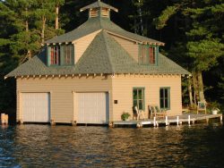 See classic Lake Minocqua boat houses